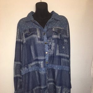 Short romper blue jean